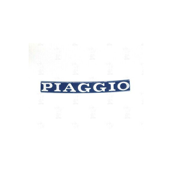 SCRITTA TARGHETTA ETICHETTA FREGIO FIRMA IN PLASTICA PIAGGIO 8,5X1,1CM