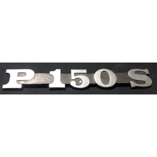 TARGHETTA LATERALE SCRITTA STEMMA FREGIO IN METALLO PER VESPA PX P 150 S