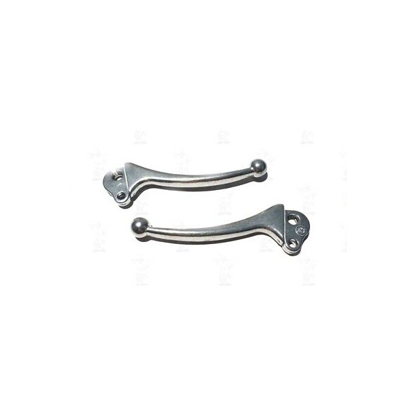 COPPIA LEVA FRENO FRIZIONE VESPA 50 ET3 PRIMAVERA PARIMOR AMS ALLUMINIO GRIGIE