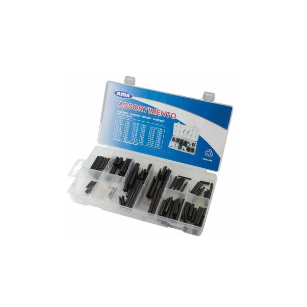 ASSORTIMENTO 120 PEZZI SPINE ELASTICHE OFFICINA METRIC ROLL PIN AMA 88048