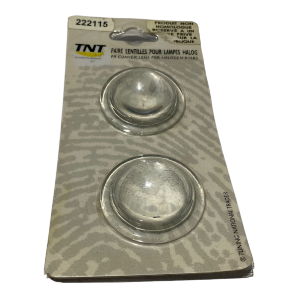 COPPIA DI LENTI FARO MOTO PER LAMPADE ALOGENE RIF TNT 222115
