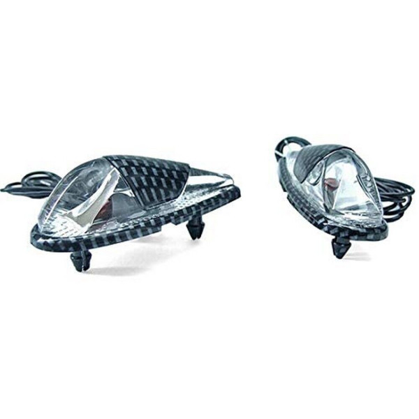 COPPIA FRECCE ADESIVE IN CARBONIO TRASPARENTI ABBELIMENTO MOTO ONE 77206190