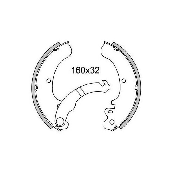 KIT,SERIE 4 GANASCE FRENI POSTERIORI NEWFREN PER PIAGGIO APE 50 RIF.GF0174  [RIC