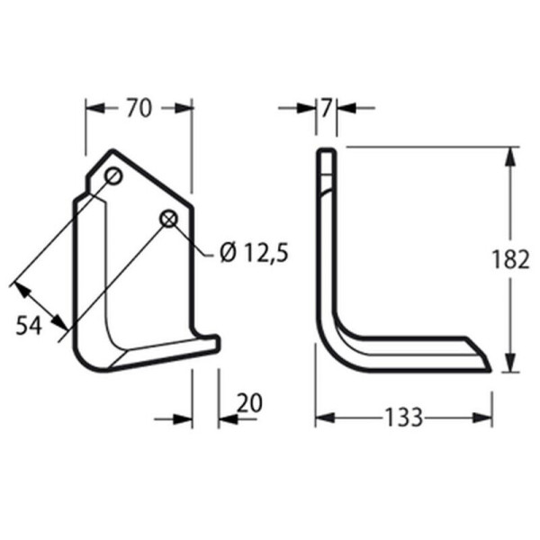 RICAMBIO ZAPPETTA FRESA MOTOZAPPA TIPO OR. PEGORARO TN-TB 2191/92 ANG.-ELIC