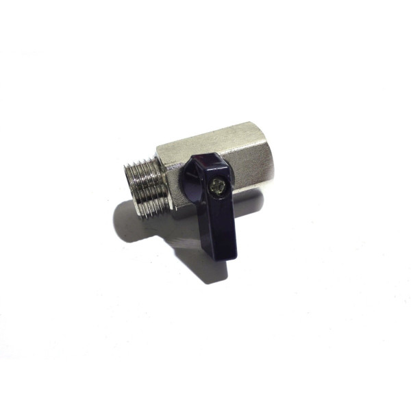 RUBINETTO,VALVOLA SFERICA MASCHIO-FEMMINA DA 1/2" MISURA FILETTO 20 MM