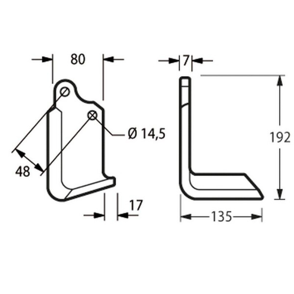 RICAMBIO ZAPPETTA FRESA MOTOZAPPA TIPO ORIGINALE MASCHIO U-US-UZ ANG. ELIC 80X7