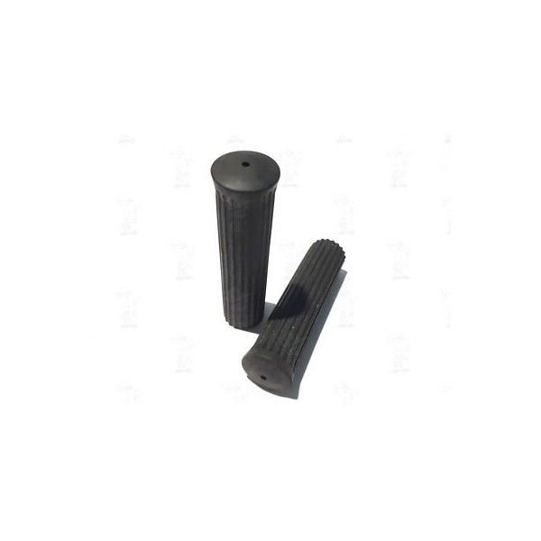 COPPIA MANOPOLE MANUBRIO RIGATE NERE LUNGHEZZA 12CM DIAMETRO INTERNO 21,5MM