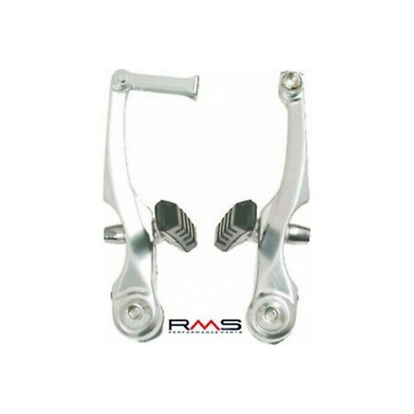 COPPIA LEVE FRENI BICI V.BRAKE IN ALLUMINIO MARCA RMS RIF.525120080  [RICAMBI CI
