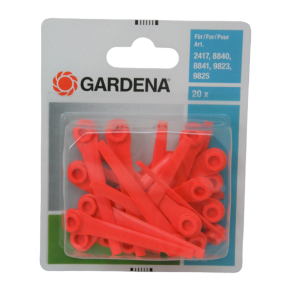 20 LAME RICAMBIO GARDENA PER DECESPUGLIATORE/BATTERIA IN PLASTICA 5368-20.952.02