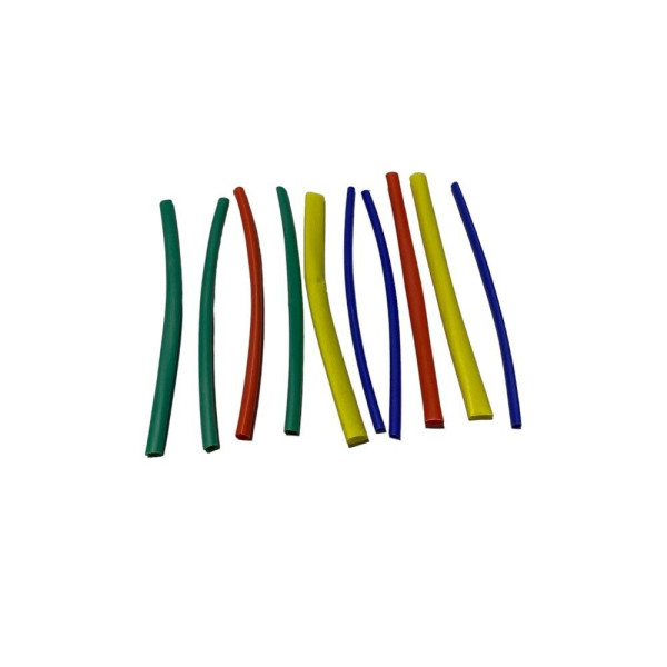 KIT 10 PEZZI GUINA TERMO RESTRINGENTE COLORATA DIAMETRO 3/4/5/6X120 MM