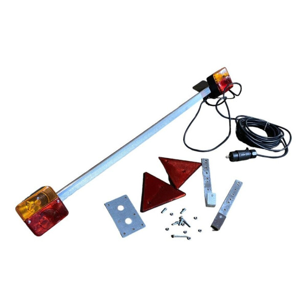 BARRA ESTENSIBILE LUMINOSA FANALINI LUCI PER RIMORCHIO DA 1,10 MT A 1,70+CAVO