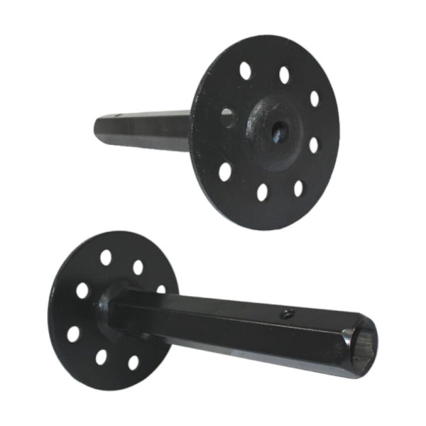 COPPIA 2 MOZZI ESAGONALI CON FLANGIA ATTACCO FIAT X RUOTE GOMMA FRESA MOTOZAPPA