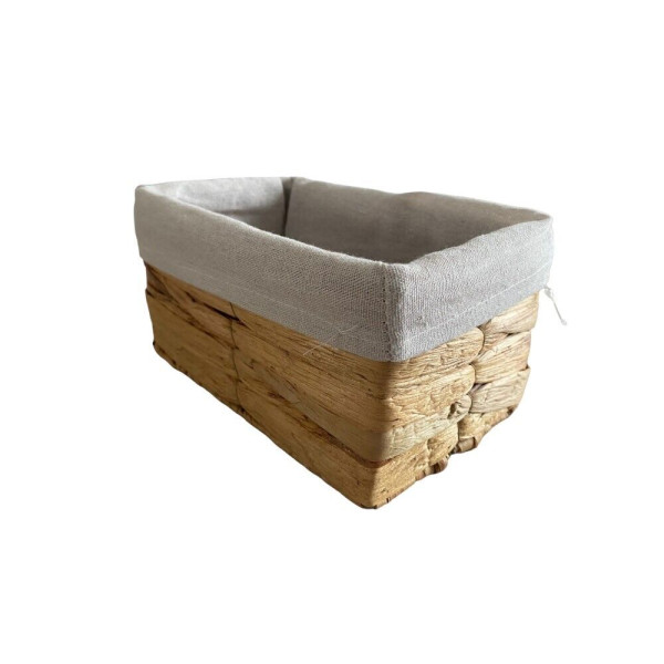 CESTO CESTA PORTA FRUTTA DA TAVOLA IN FIBRA VEGETALE E FERRO 21 X 12,5 X H 11CM