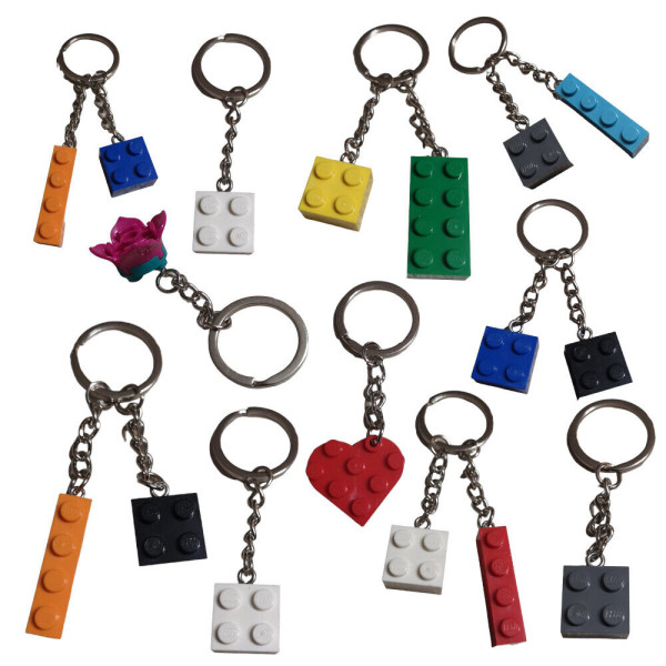 N° 1 PORTACHIAVE COLORATO A SCELTA LEGO ANELLO DA 25 MM REGALO ORIGINALE
