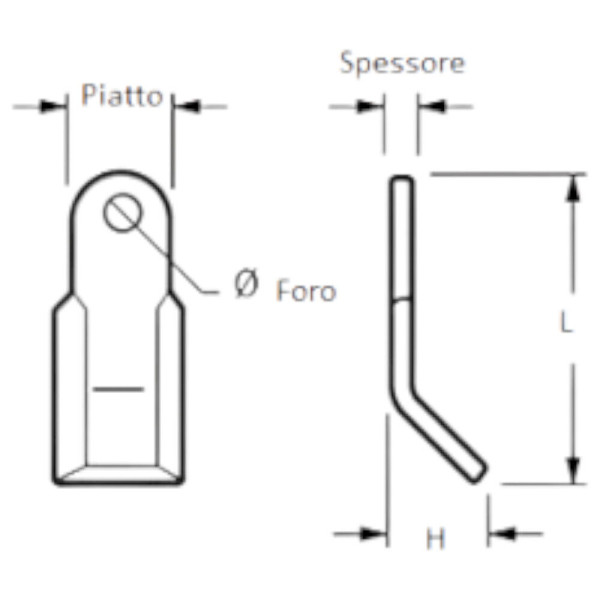 LAME MAZZE TRINCIA ERBA TRATTORE DX/SX KVERNELAND-MALETTI MASCHIO MEAAT MERITANO